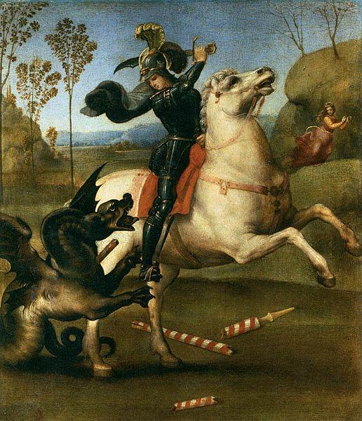 RAFFAELLO Sanzio St George Fighting the Dragon oil painting image